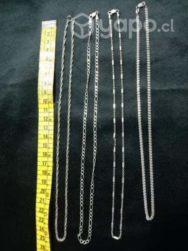 4 cadenas de plata