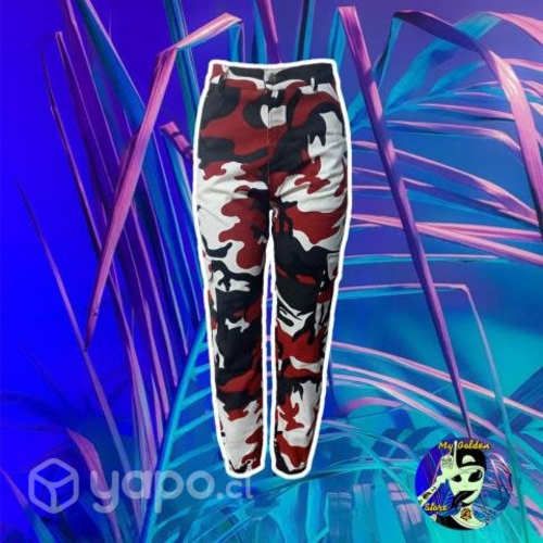 Pantalón cargo camuflaje color Burdeo Unisex