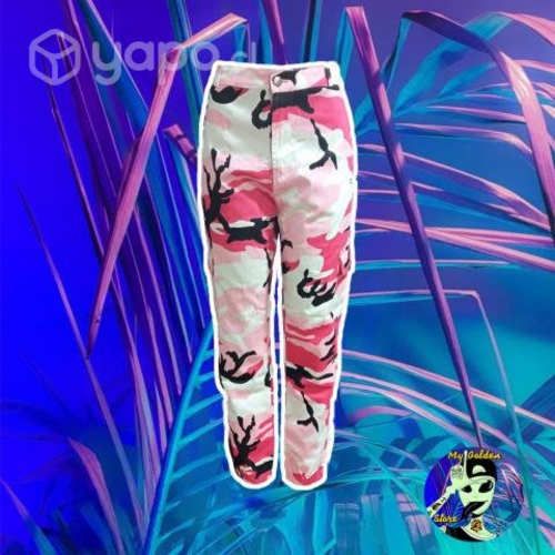 Pantalón cargo camuflaje color Rosado Unisex