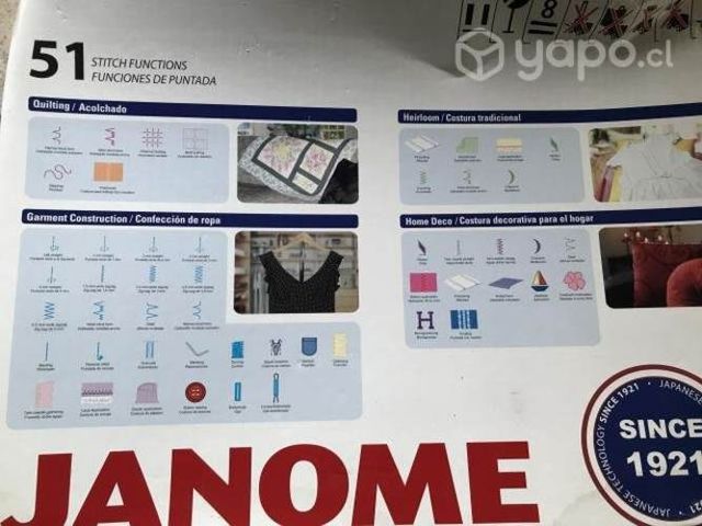 Maquina de coser marca janome