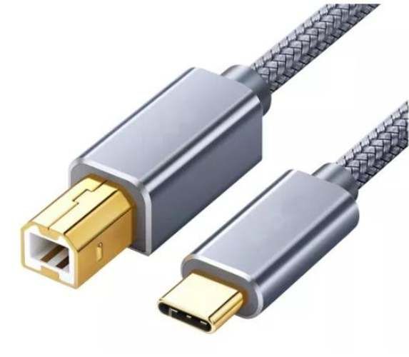 Cable usb tipo c a usb b 2.0 impresora 3m para mac