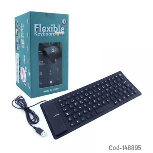 Teclado Flexible USB De Goma Compacto Para Viajes