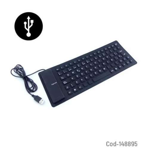 Teclado Flexible USB De Goma Compacto Para Viajes