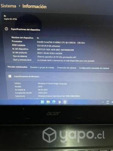 Notebook Acer Aspire E5