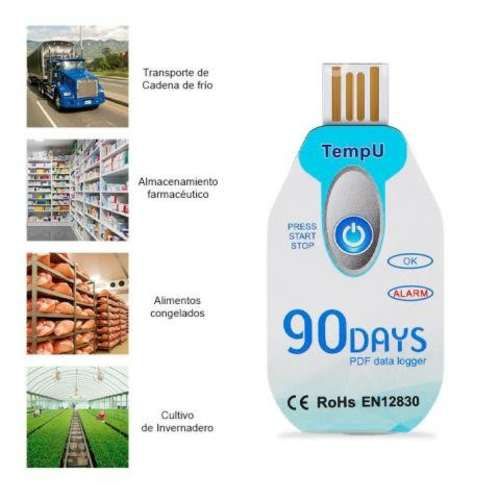Registrador Temperatura Humedad Desechable TempU D