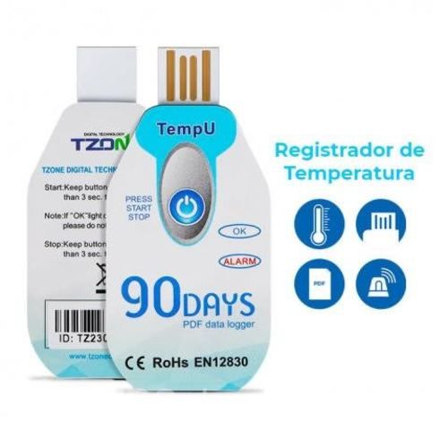 Registrador Temperatura Humedad Desechable TempU D