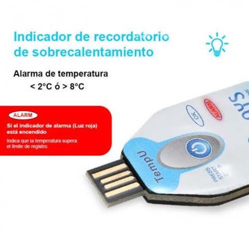 Registrador Temperatura Humedad Desechable TempU D