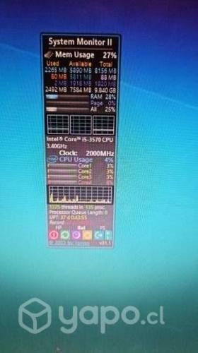 Computador Gamer, Monitor, Mouse y Teclado