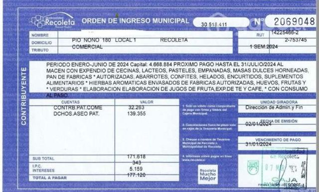 Patente comida al paso minimarket