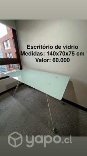 Escritorio de vidrio