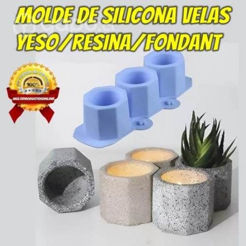Molde De Silicona De Macetas, Porta Velas, Postres
