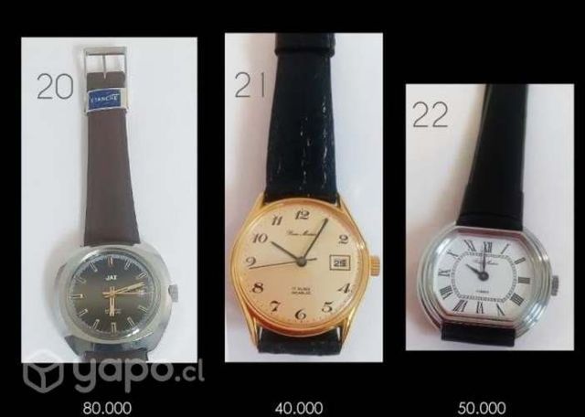 Relojes pulseras vintage de collection