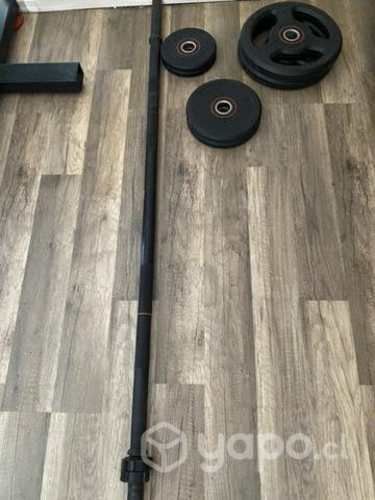 Barra más discos engomados