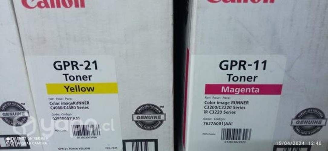 Toner canon gpr 21 colores originales