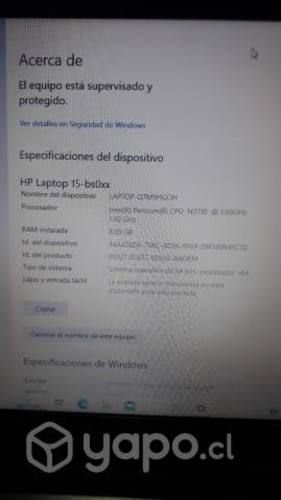 NOTEBOOK Hp Intel Pentium