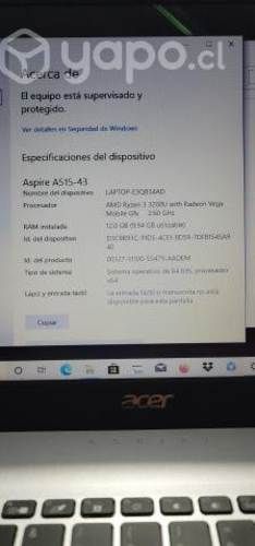 Acer aspire 5/ 12 gb de ram