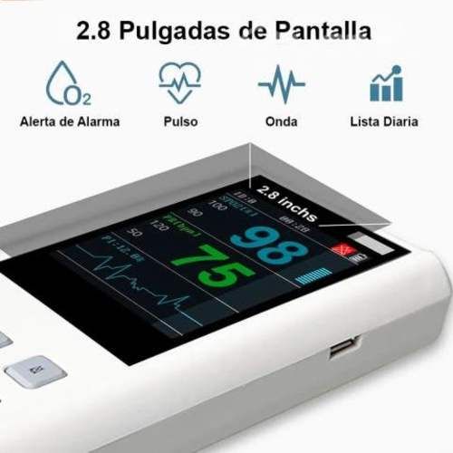 Oximetro Pulsometro Saturometro Alarma H100 Sonda