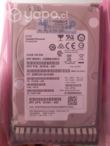 Hp hd 600gb 6g 10k 2.5 sas p/n 652583-b21