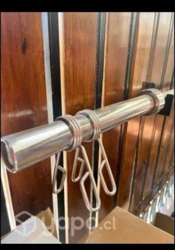 Barra olímpica 20kg + bumpers + piso de goma