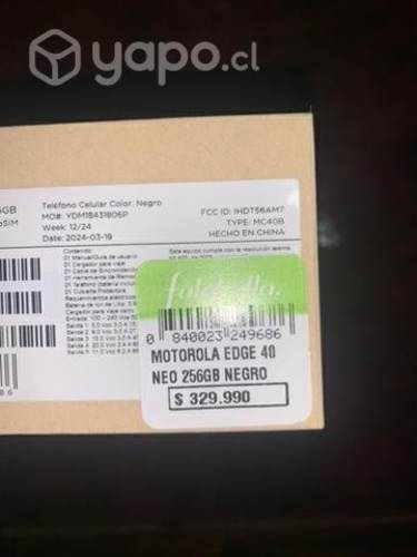 Celular sellado motorola edge 40 neo