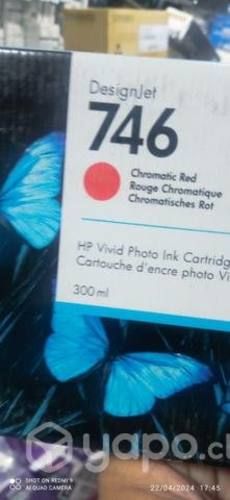 Tinta hp 746 Chroma red original de 300ml