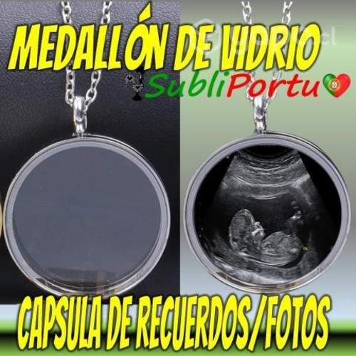 Relicario Medallón De Vidrio, Capsula de Recuerdos
