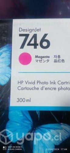 Tinta hp 746 magenta original de 300ml