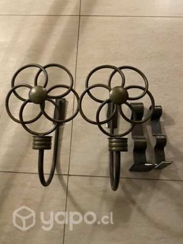 Set de barras para cortinas + soportes