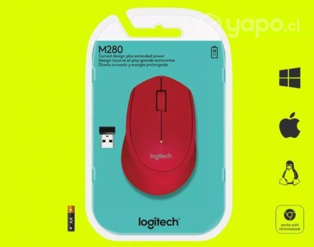Mouse inalambrico logitech m280 rojo