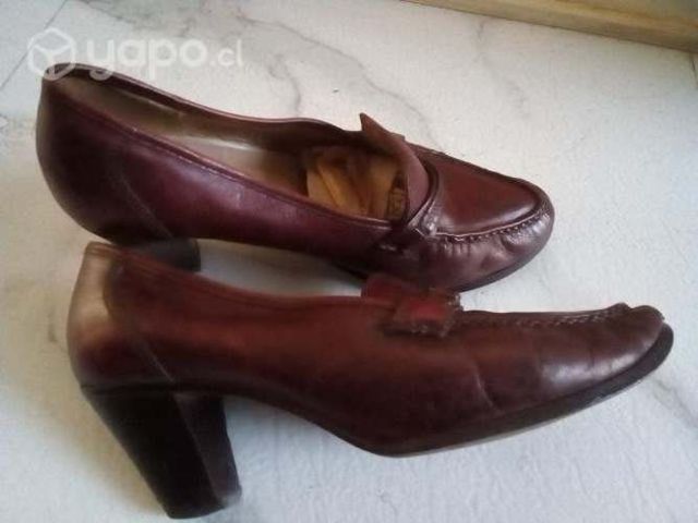 Mocasin dama cuero natural