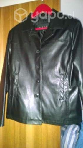 Chaqueta Negra de Vinilo, Mujer, Azis Talla M