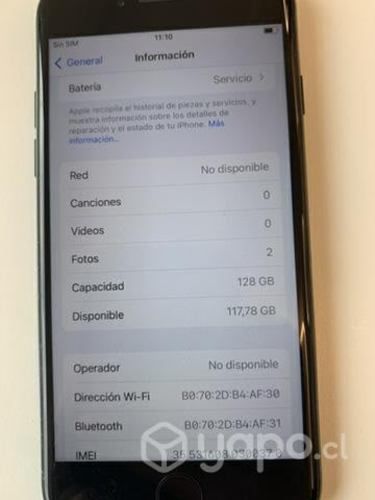 IPhone 7 black mate de 128 gb