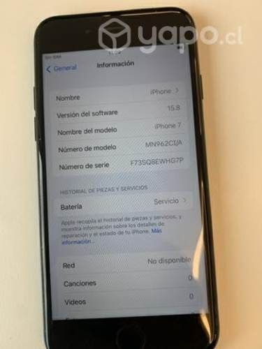 IPhone 7 black mate de 128 gb