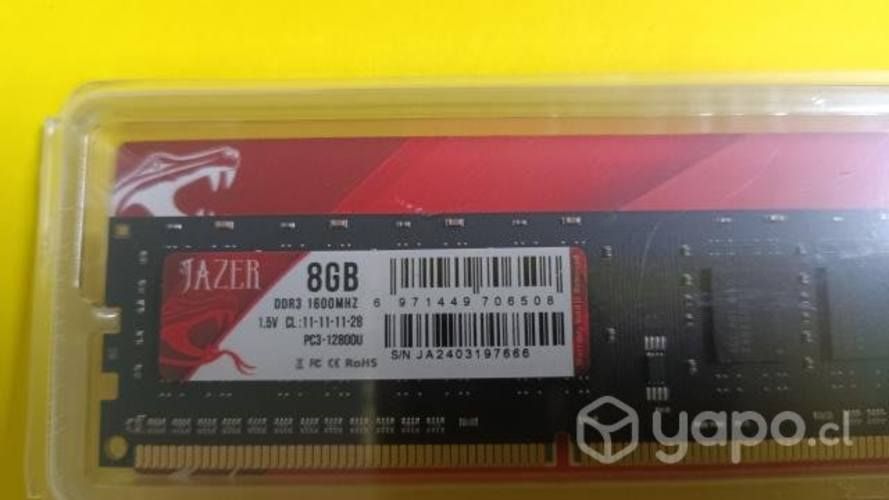 Memoria RAM DDR3 DE 8GB PARA PC