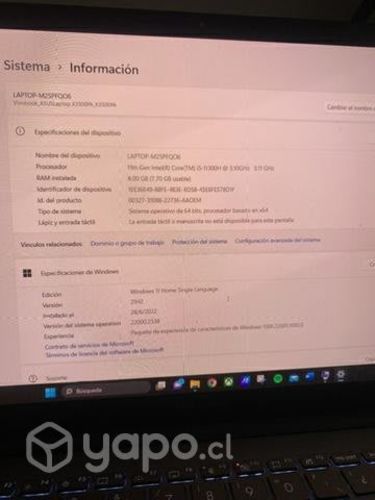 Notebook asus vivobook pro