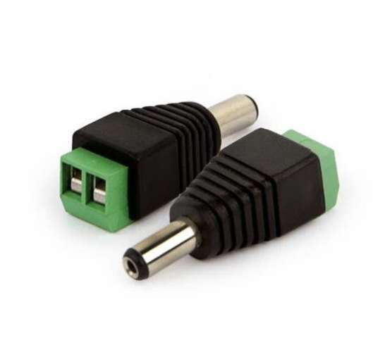 Conector dc macho atornillado