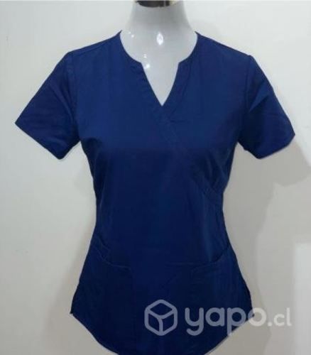Polera clínica azul Marino