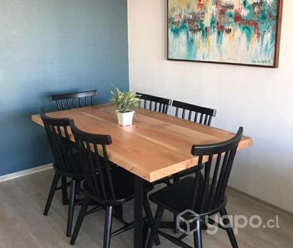 Mesa madera nativa tipo industrial