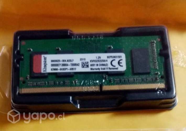 Memoria Ram Ddr4 Sodimm 4gb Kingston 3.200mhz Nuev