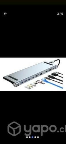 Docking Station USB-C, Multipuerto, 11 en 1