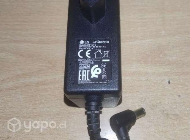 Cargador Monitor Pc LG 19V 1.7A