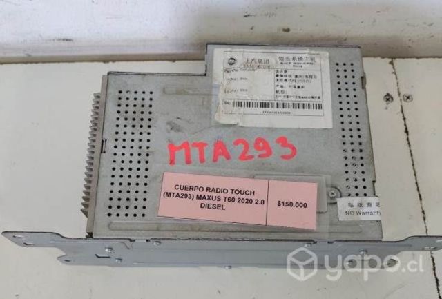 Cuerpo Radio Touch (MTA293) Maxus T60 2020 2.8 Die