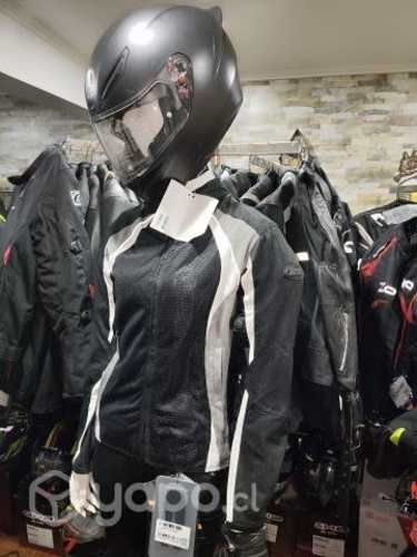 Chaqueta dama cordura/malla s con protecciones