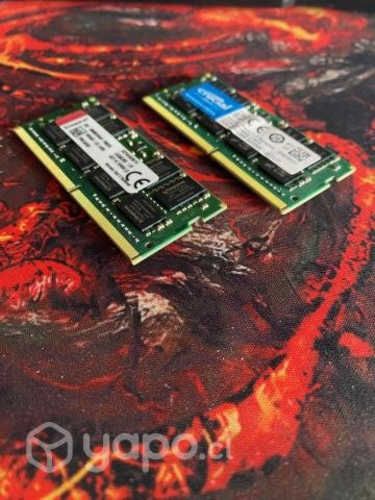 RAM 16 x 2 GB 32GB Kingston y Crucial