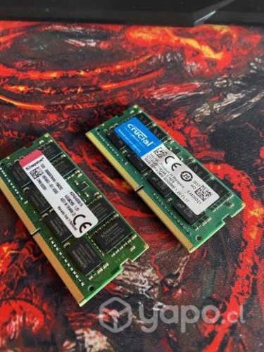 RAM 16 x 2 GB 32GB Kingston y Crucial