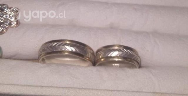 Anillos de compromiso plata con oro