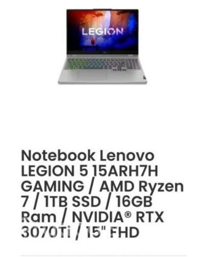 Notebook Lenovo 5 pro