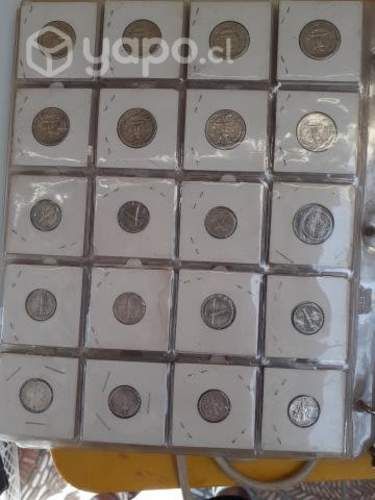 100 monedas antiguas de plata coleccionables