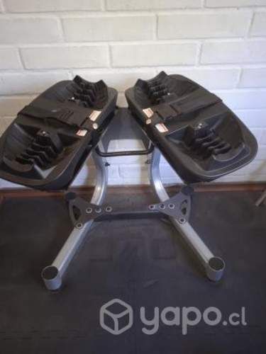 Mancuernas ajustables + rack