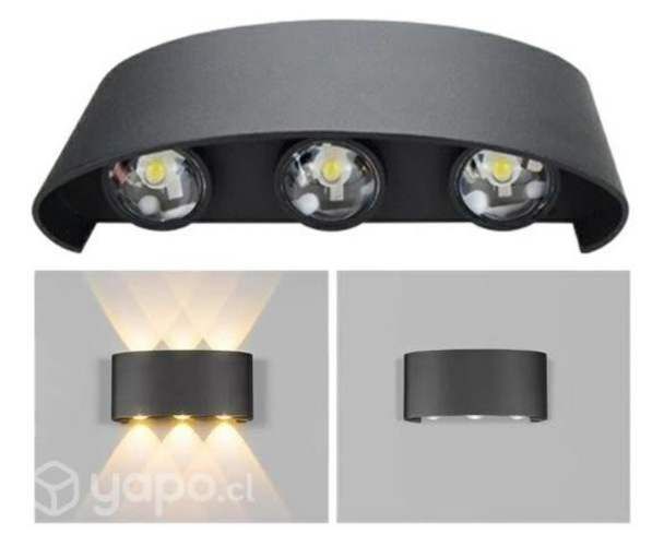 Apliques de pared exterior 12w luz cálida